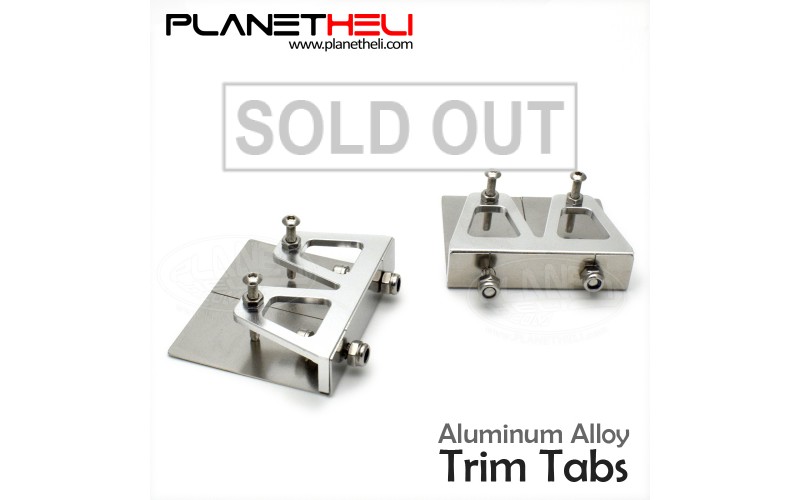 Trim Tabs set (2pcs) 57x50x14mm Aluminum alloy CNC for 80-120cm length RC Boats